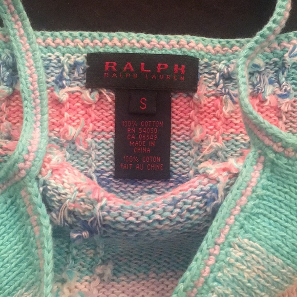 Ralph Lauren knit multi-colored tank top, Small - Picture 3 of 3